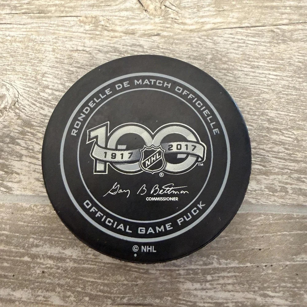 2017 NHL Official Game Puck Celebrating‎ 100 Year Anniversary Of The NHL